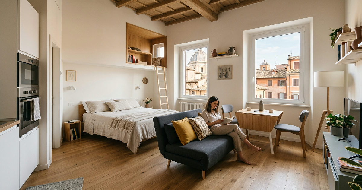 Come arredare un monolocale: idee furbe per ogni metro quadro