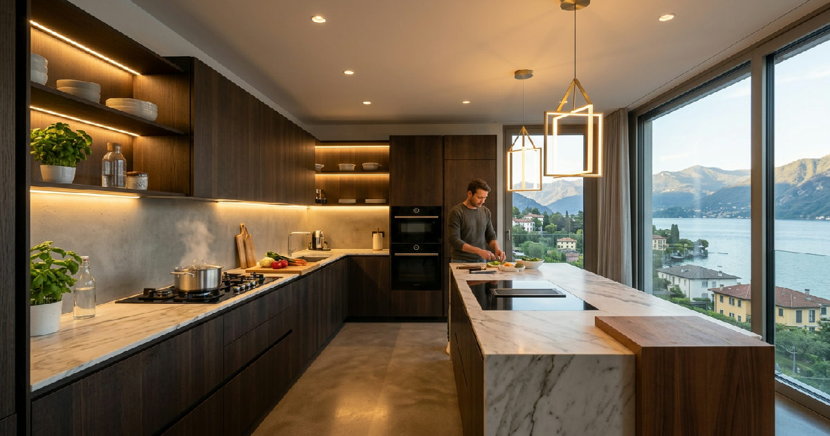 Illuminazione della cucina nel 2026: guida tecnica alla progettazione dei punti luce