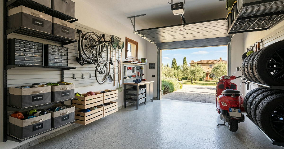 Organizzare il garage: 10 segreti salvaspazio per box perfetti