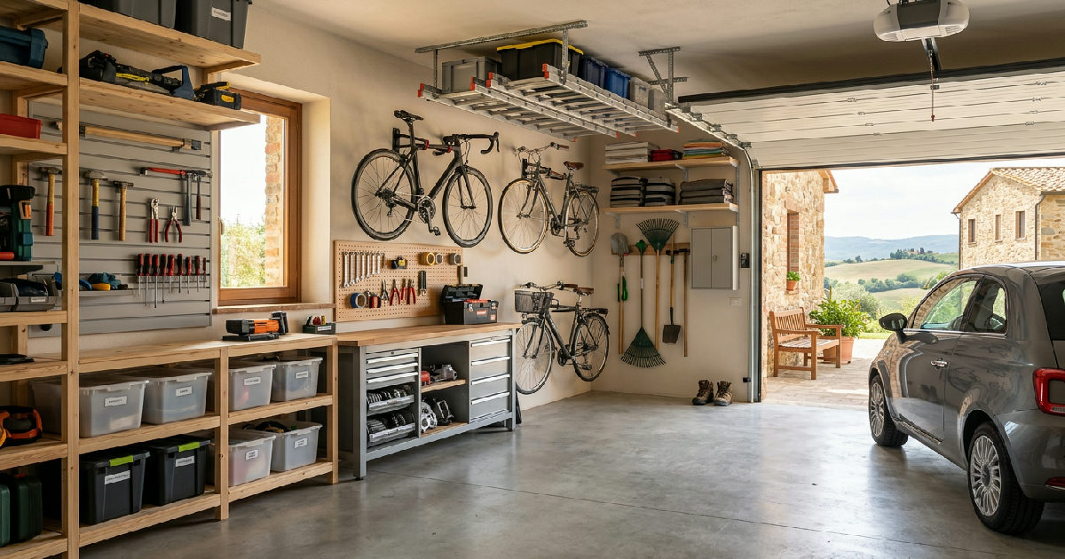 Come organizzare il garage: idee salvaspazio che funzionano davvero