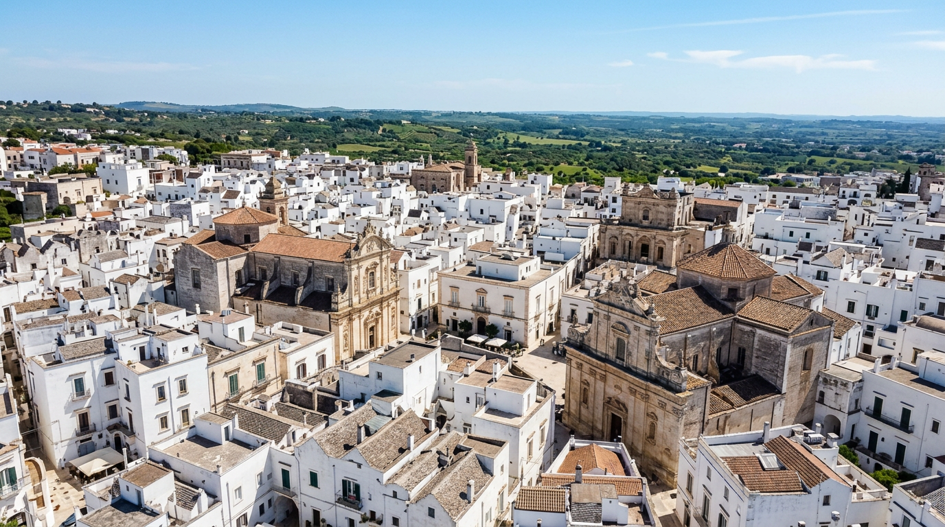 Veduta panoramica del centro storico di Martina Franca in Puglia