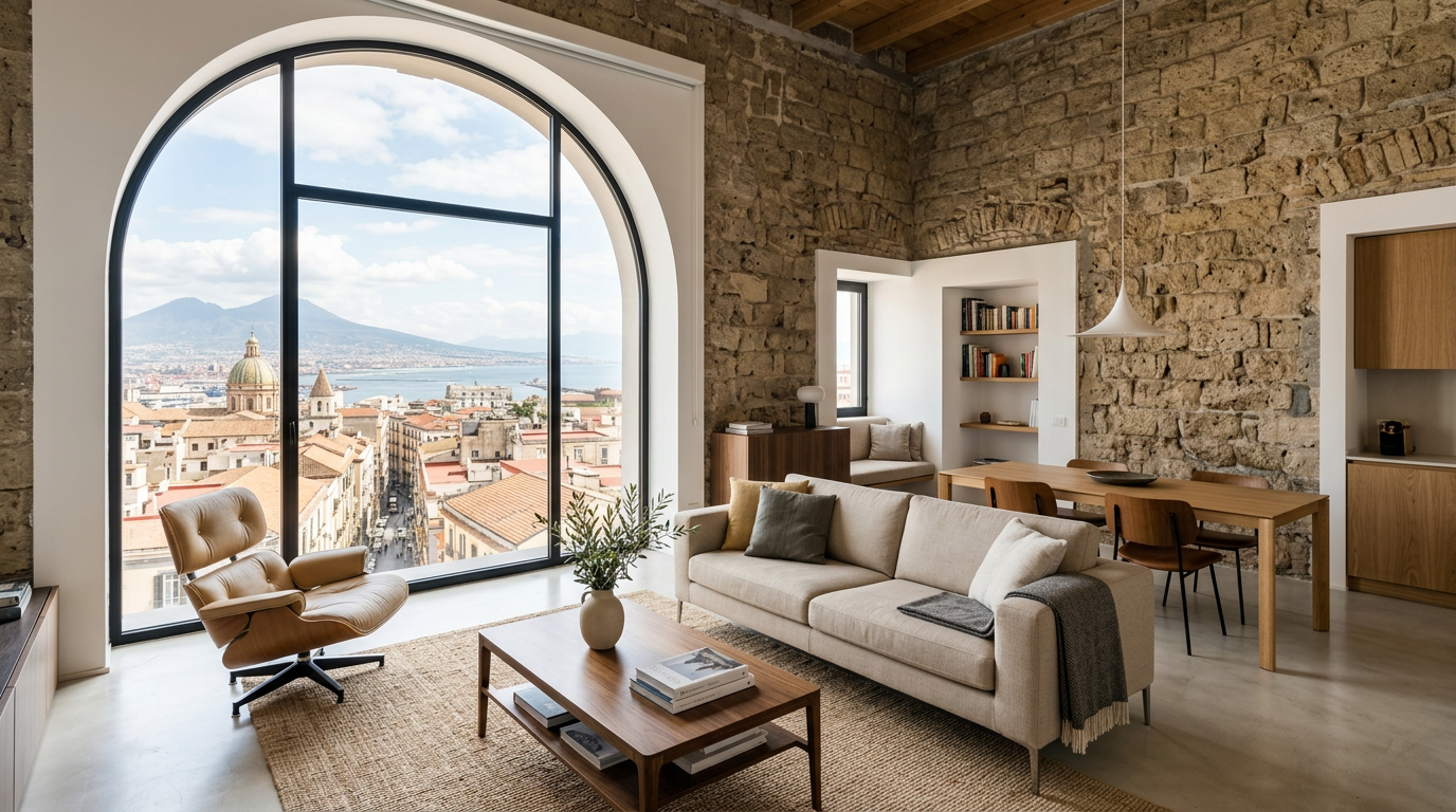 Interno casa ristrutturata con bonus casa 2026 a Napoli