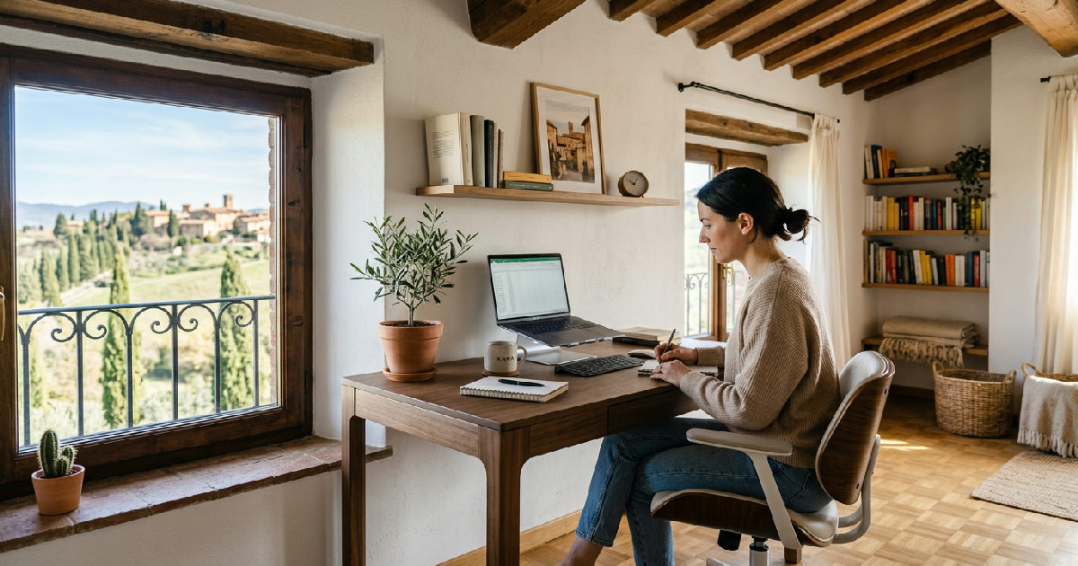 Organizzare lo spazio di lavoro in casa e aumentare la produttività
