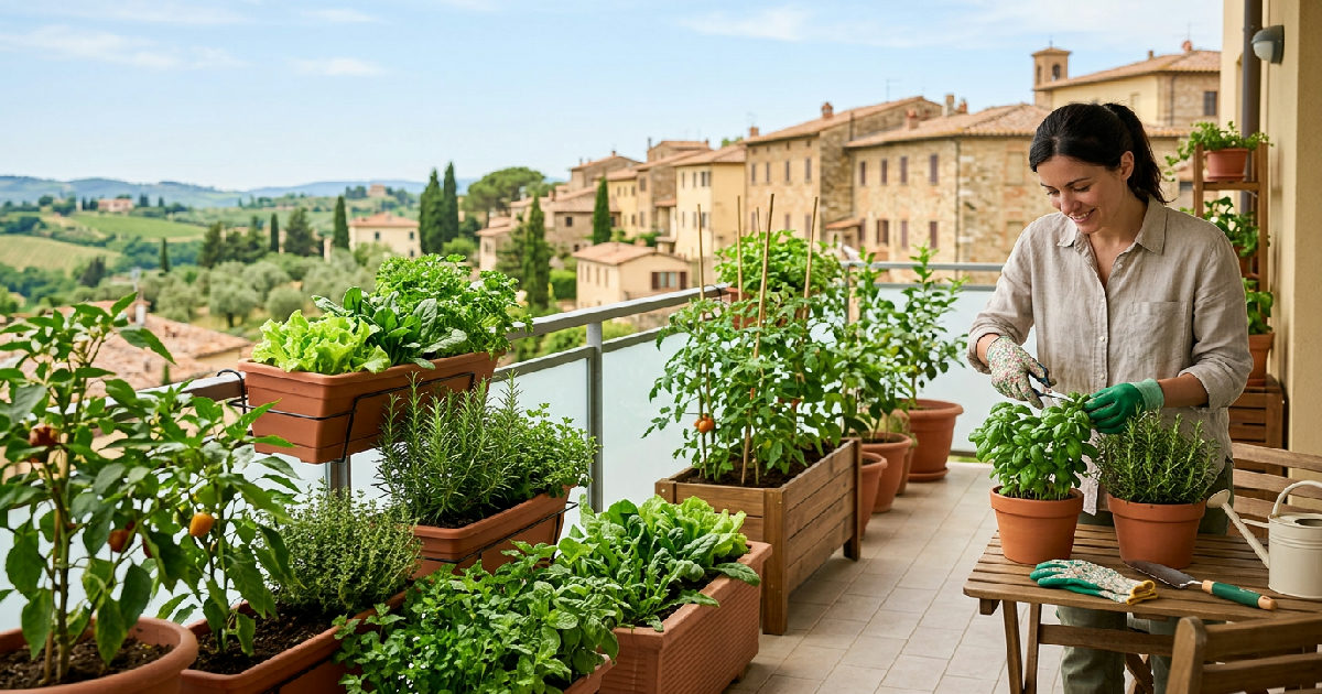 Orto sul balcone 2026: cosa e quando piantare mese per mese